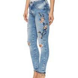 Mavi Light Blue Embroidered High Rise Women’s Jeans